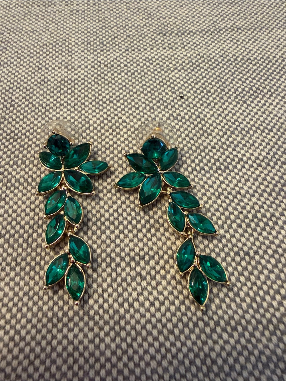 Banana Republic Teardrop Emerald-Style Leaf Dangle Earrings